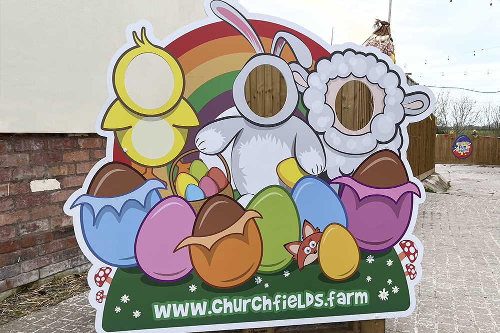 Churchfields Easter Selfie Sign